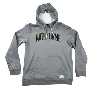 Under Armour Hoodie Womens L Notre Dame NCAA College Football Fleece Gray